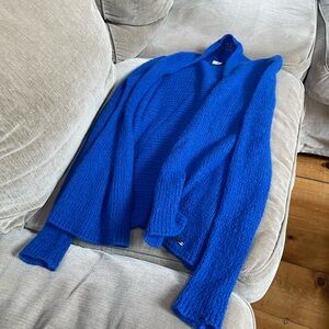Vibrant Blue Knit Cardigan